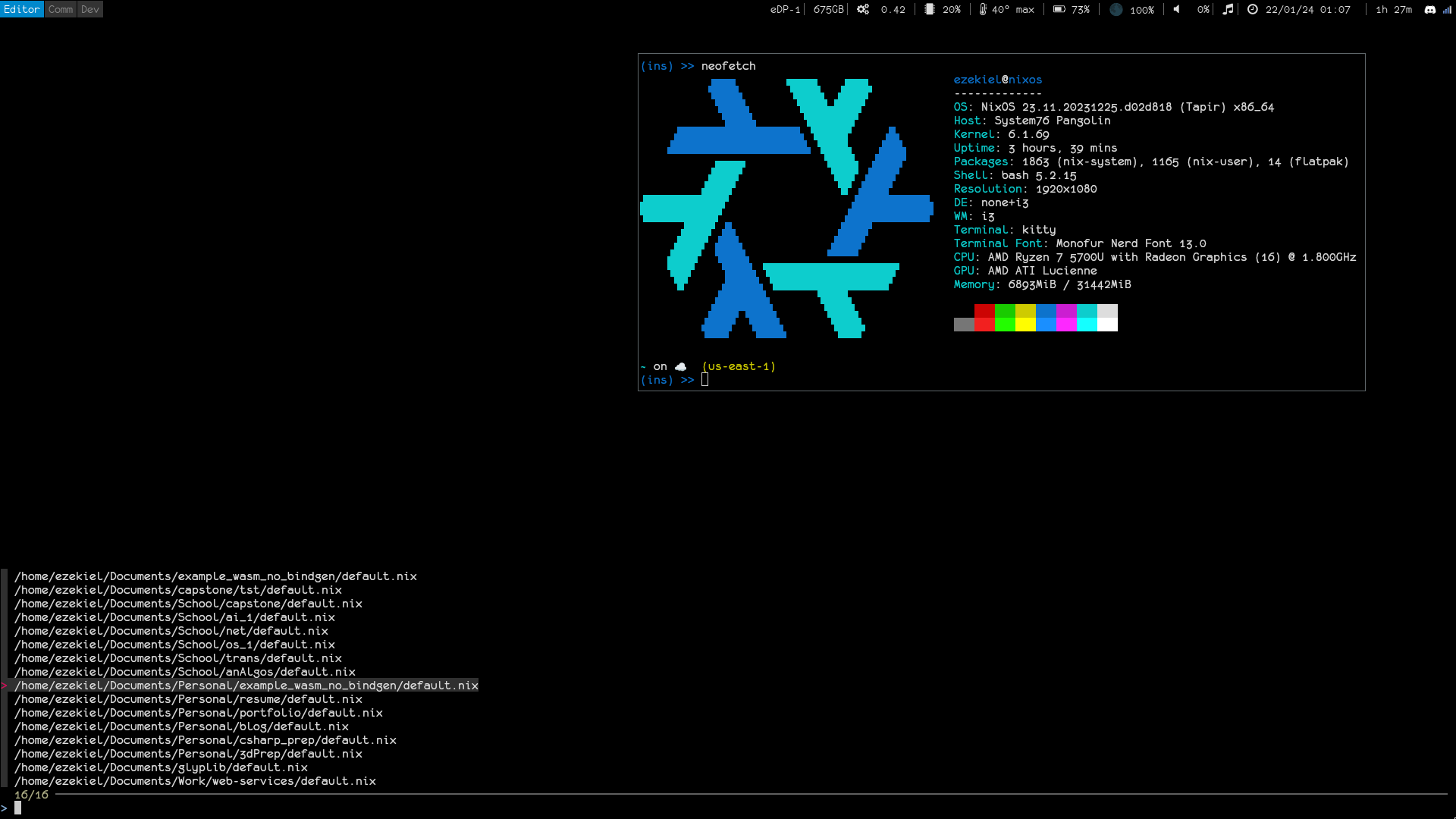 What I see when I boot up